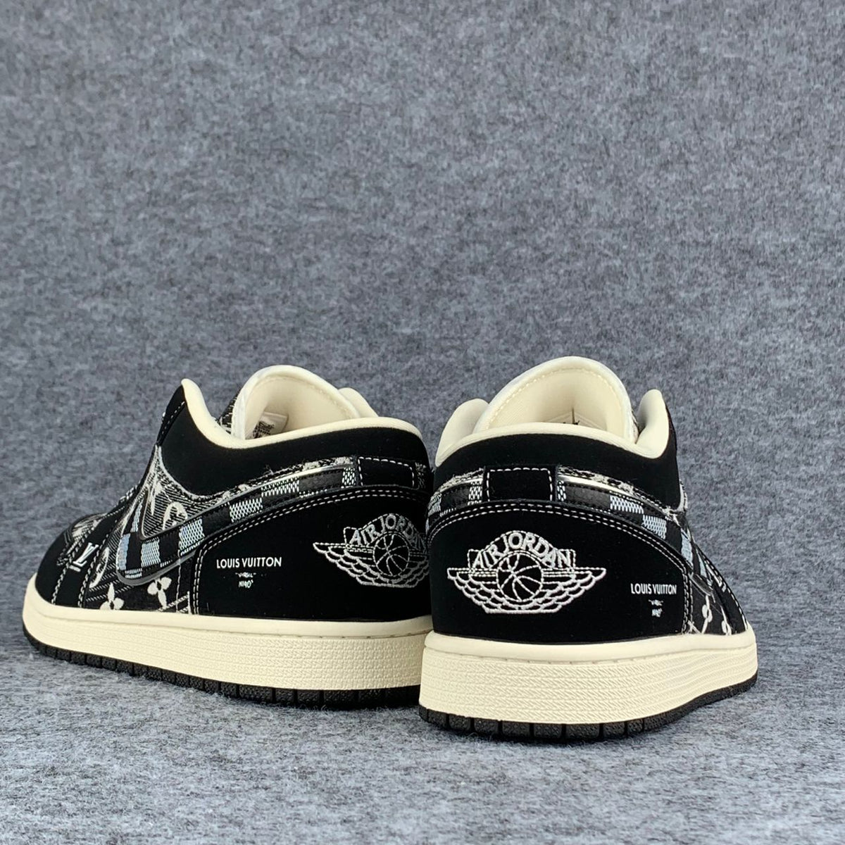 Custom Air Jordan 1 Low 'Noir Loom'