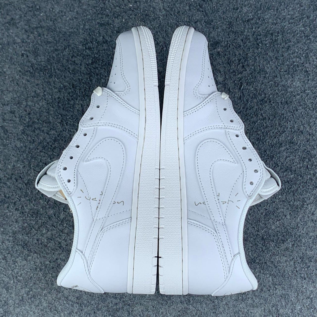 Custom Travis Scott x Air Jordan 1 Retro Low OG SP 'Michael Rubin White Party' Friends & Family