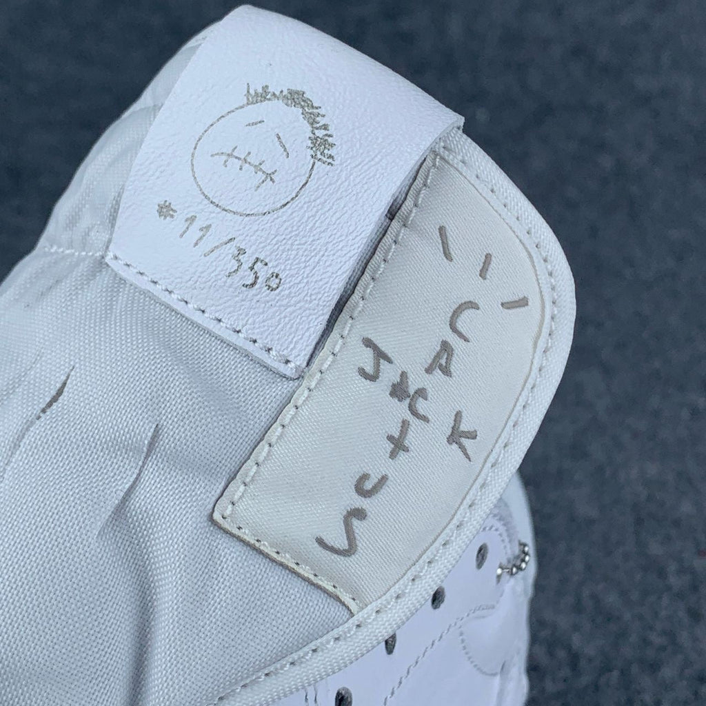 Custom Travis Scott x Air Jordan 1 Retro Low OG SP 'Michael Rubin White Party' Friends & Family