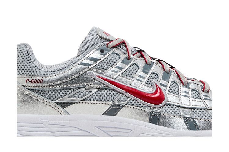 Nike P-6000 Metalic Silver Cool Red (GS) HV5064-002