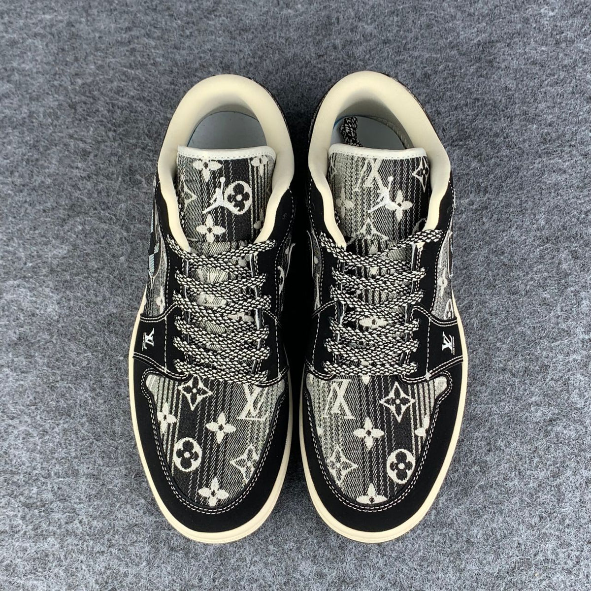 Custom Air Jordan 1 Low 'Noir Loom'