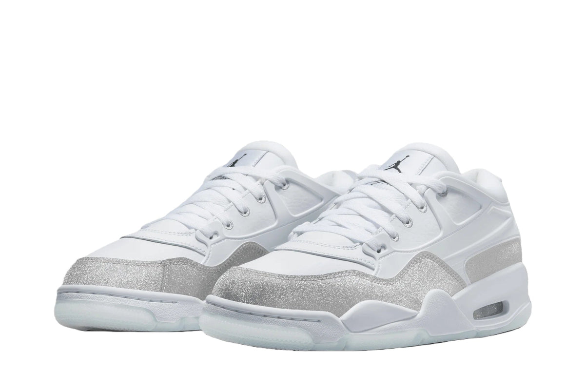 Wmns Jordan 4 RM 'White Silver Glitter' HQ3441-111