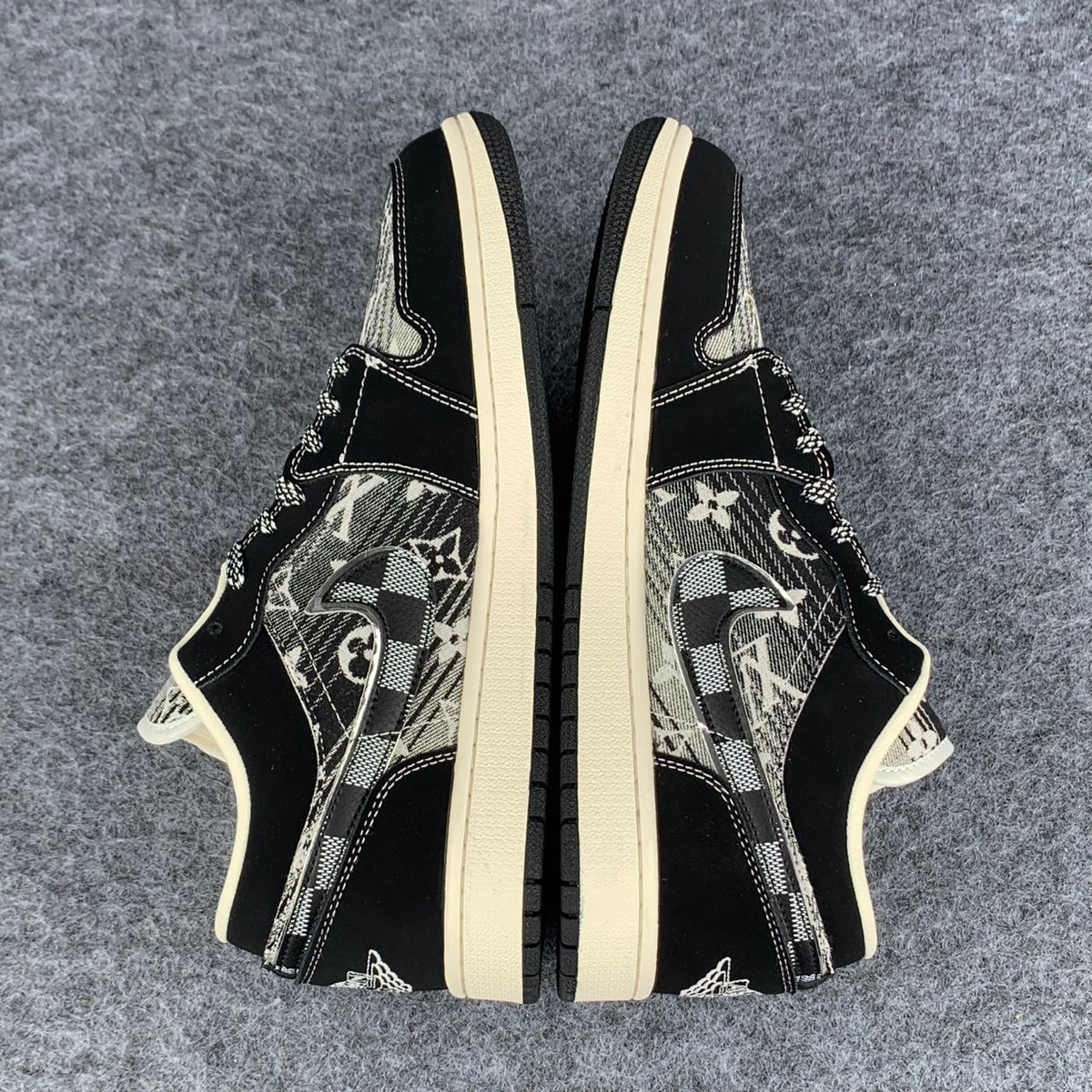 Custom Air Jordan 1 Low 'Noir Loom'