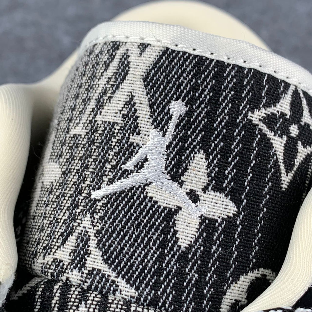 Custom Air Jordan 1 Low 'Noir Loom'