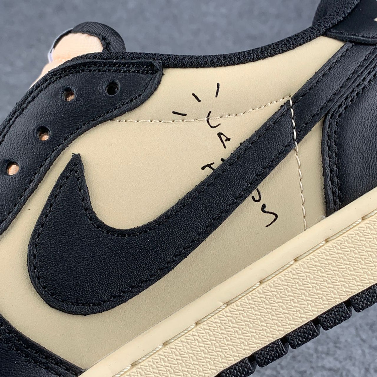 Custom Travis Scott x Air Jordan 1 Retro Low OG SP 'Pale Vanilla'