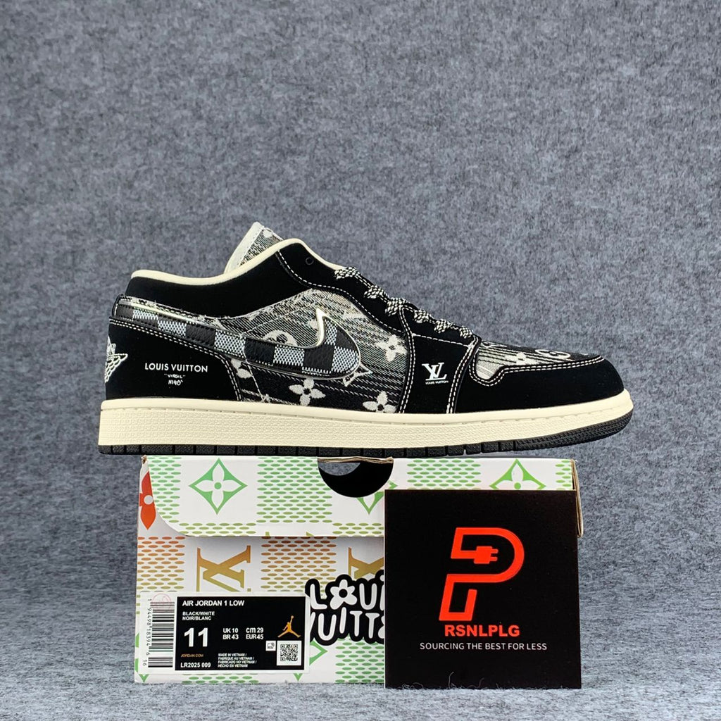 Custom Air Jordan 1 Low 'Noir Loom'