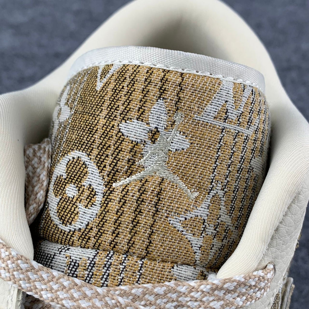Custom Air Jordan 1 Low Sable Weave 'Sail/Tan'