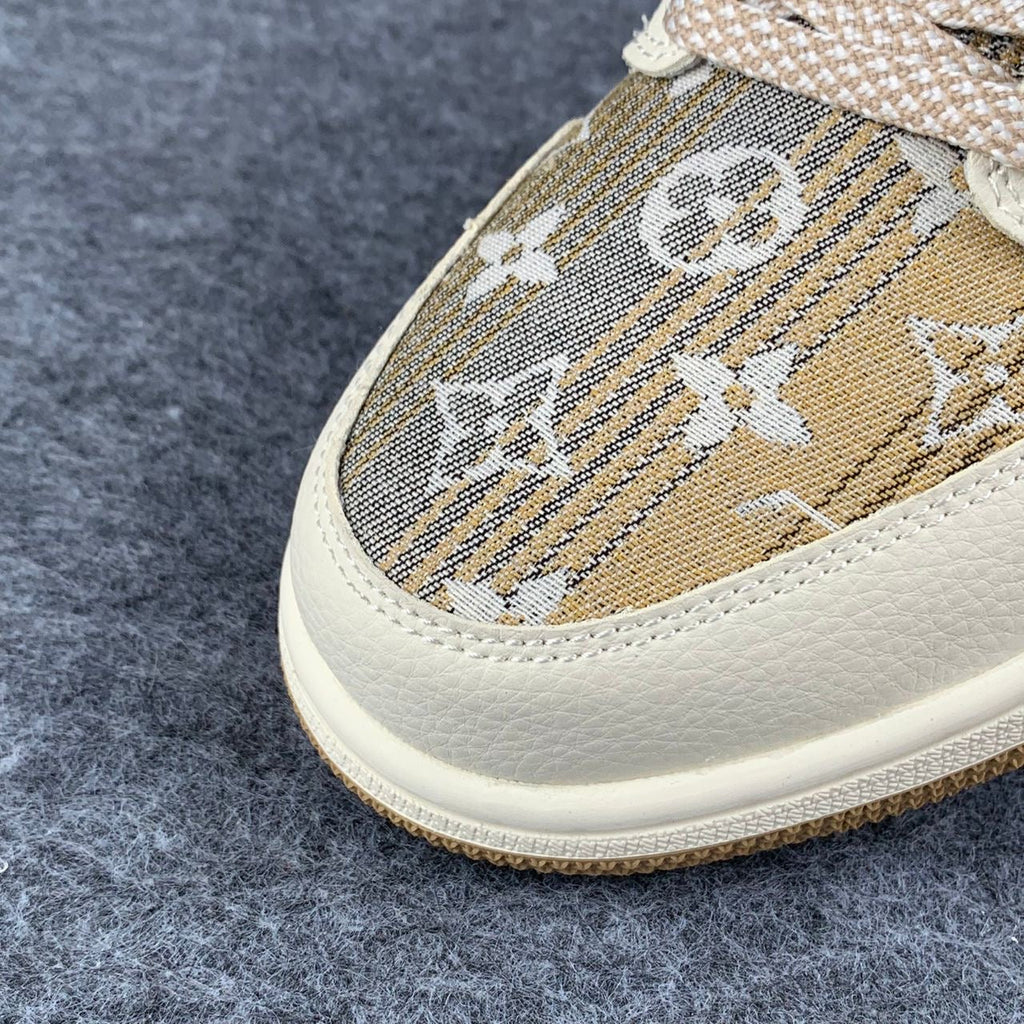 Custom Air Jordan 1 Low Sable Weave 'Sail/Tan'