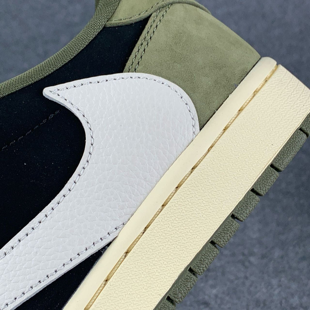Custom Travis Scott x Air Jordan 1 Low OG SP 'Black Olive'