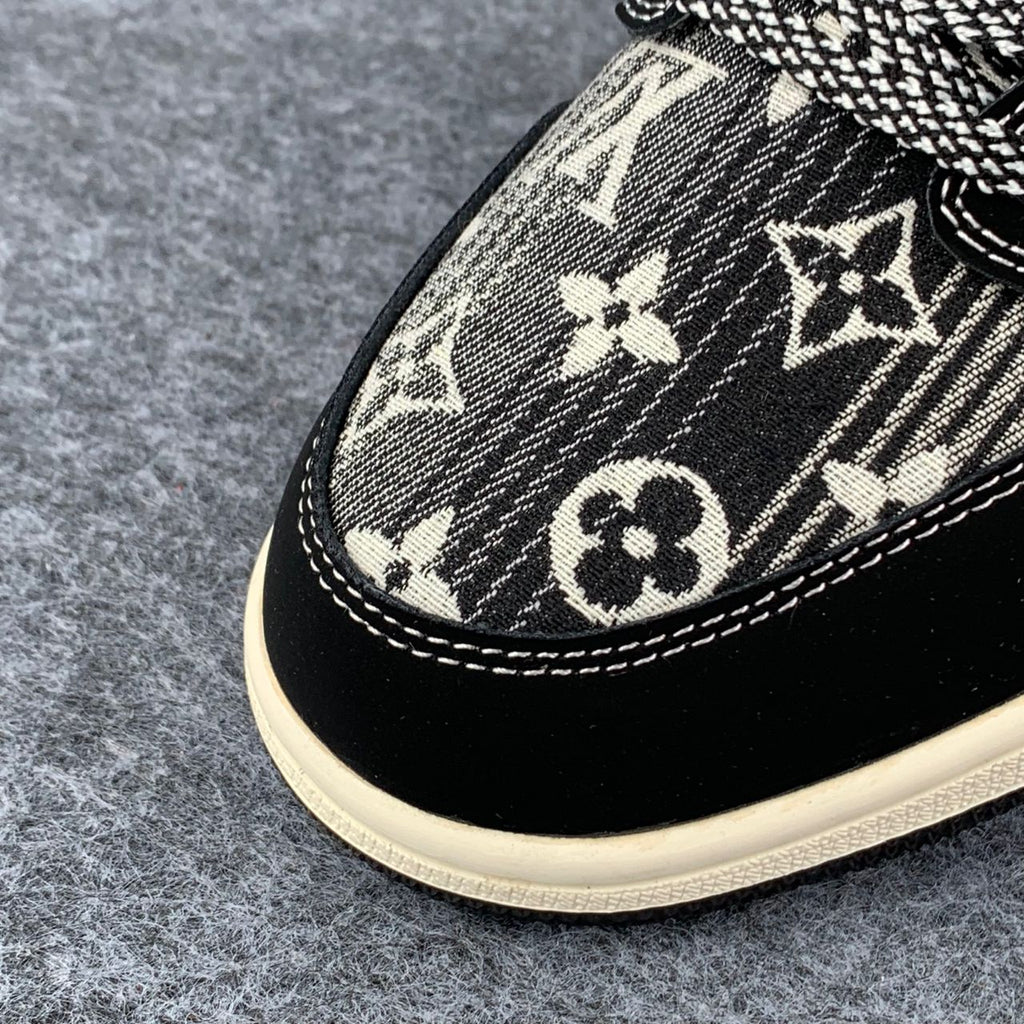 Custom Air Jordan 1 Low 'Noir Loom'