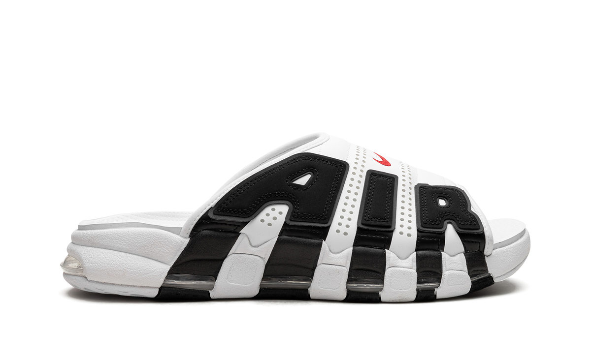 Air More Uptempo Slide NA "White Black Red" 100 FB7815
