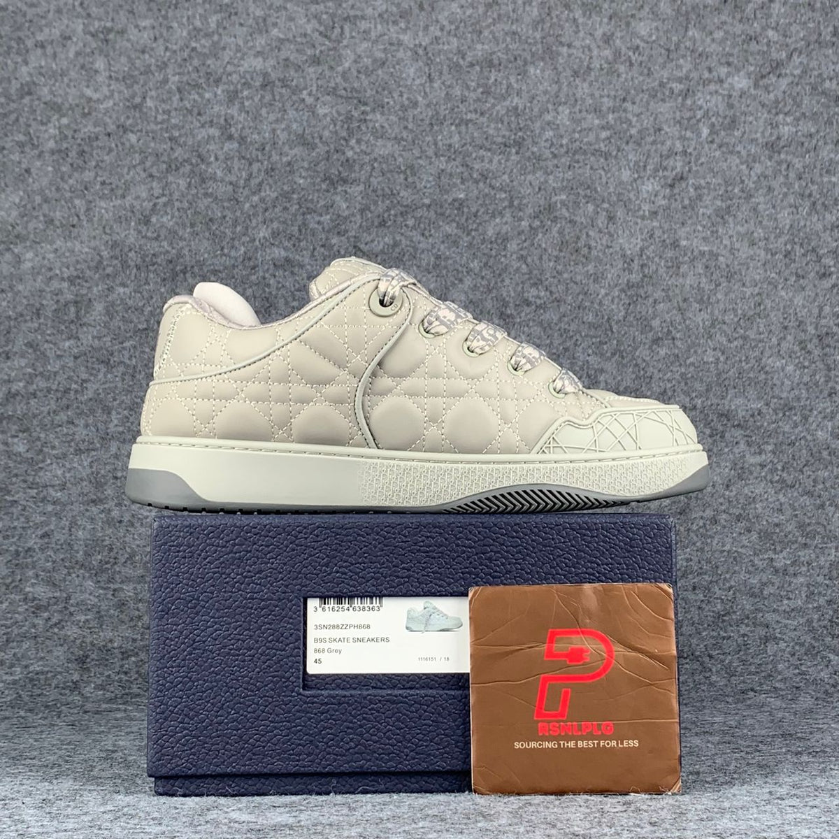 Dior B9S Skater Sneaker ‘Gray Kumo Cannage’
