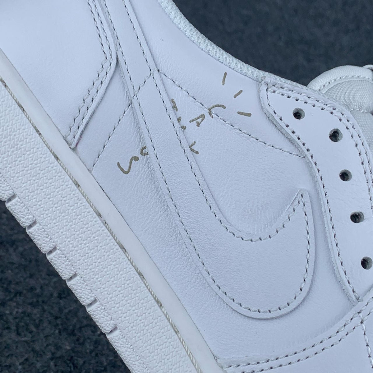 Custom Travis Scott x Air Jordan 1 Retro Low OG SP 'Michael Rubin White Party' Friends & Family