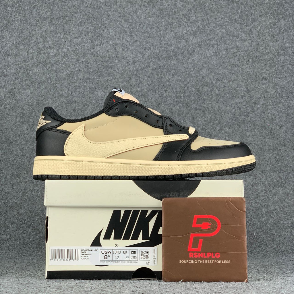 Custom Travis Scott x Air Jordan 1 Retro Low OG SP 'Pale Vanilla'