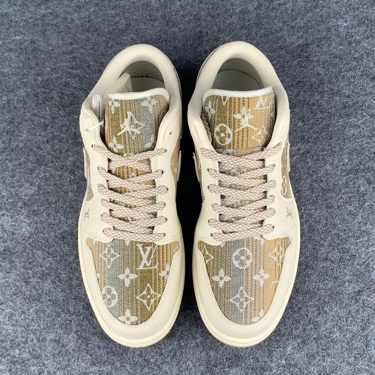 Custom Air Jordan 1 Low Sable Weave 'Sail/Tan'