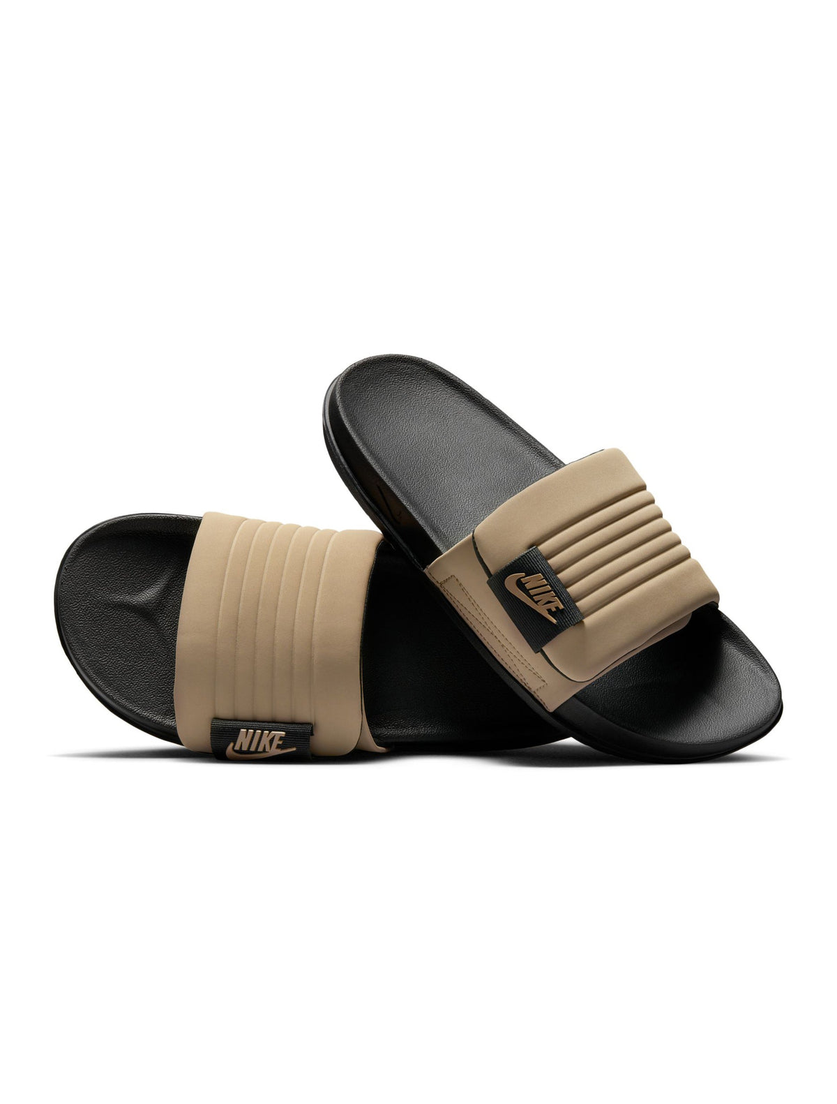 Nike Mens Offcourt Adjust Slides - Black/Khaki DQ9624-004