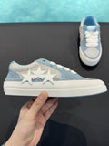 Amiri Stars Court Low Sneaker — Sky Blue / Grey