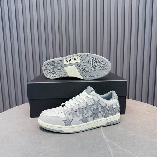 Amiri Stars Low Sneaker | White/Grey