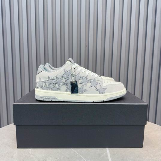 Amiri Stars Low Sneaker | White/Grey