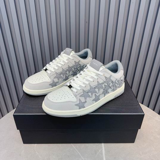 Amiri Stars Low Sneaker | White/Grey