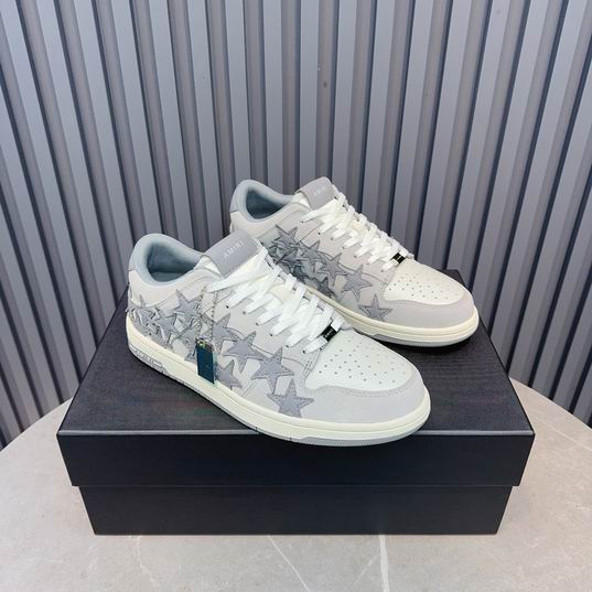 Amiri Stars Low Sneaker | White/Grey