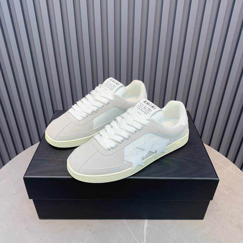 Amiri Stars Low Sneaker | Cream/White Suede
