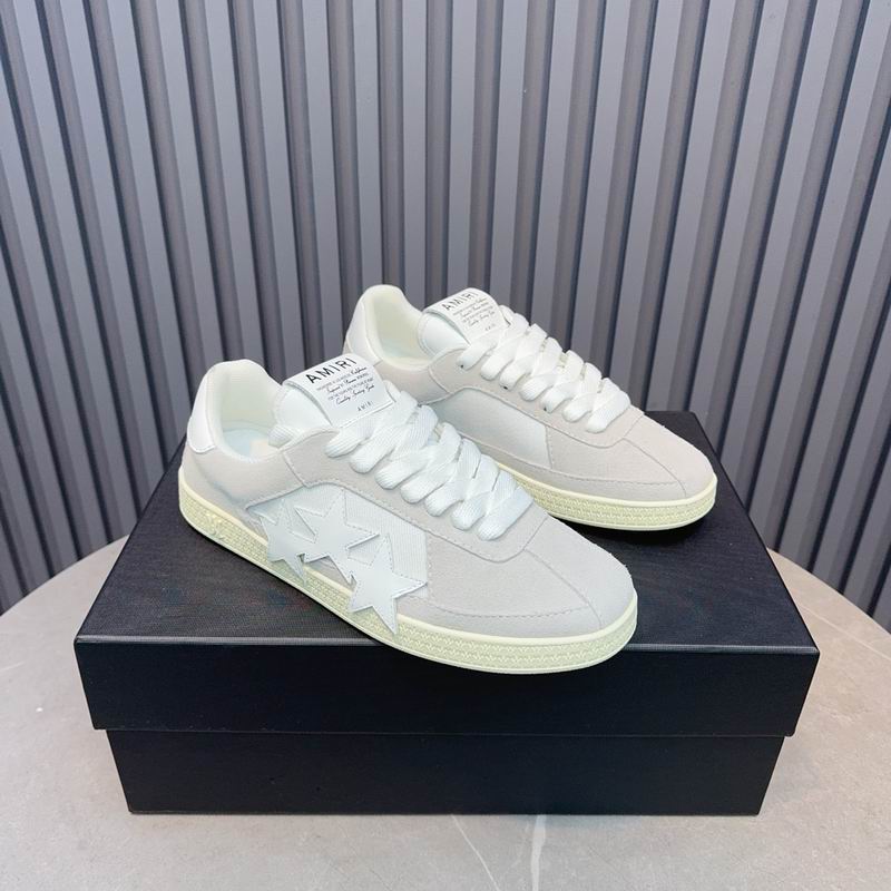 Amiri Stars Low Sneaker | Cream/White Suede