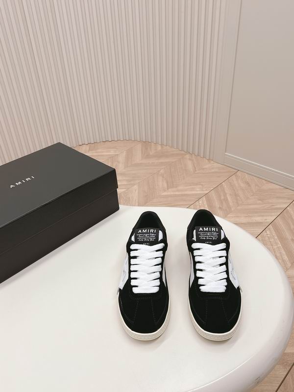 Amiri Stars Low Sneaker | Black/White Suede