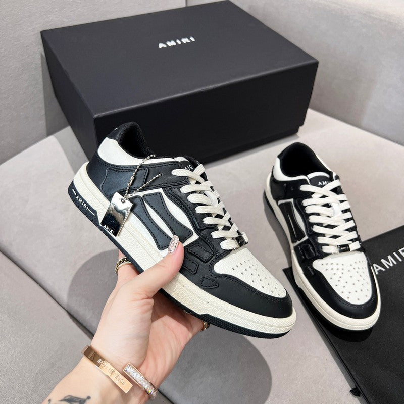 Amiri Skel Top Low Sneaker — Black / White