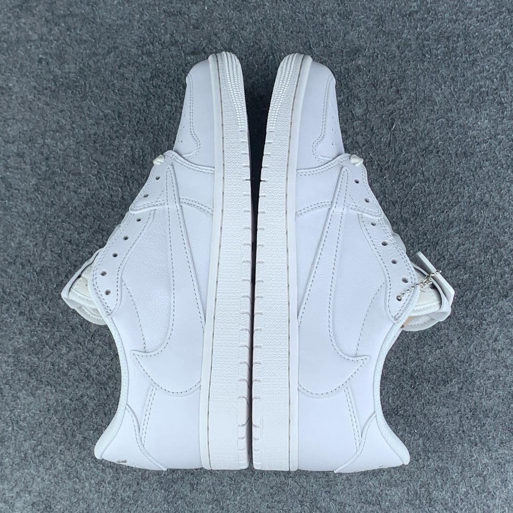 Custom Travis Scott x Air Jordan 1 Retro Low OG SP 'Michael Rubin White Party' Friends & Family