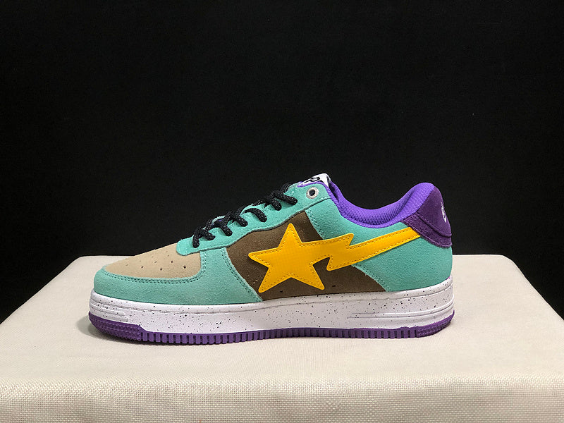 BAPE Road STA Sneaker | Teal / Olive / Yellow / Purple