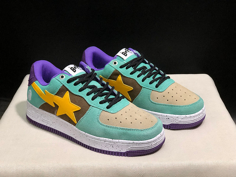 BAPE Road STA Sneaker | Teal / Olive / Yellow / Purple