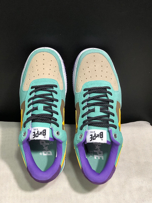 BAPE Road STA Sneaker | Teal / Olive / Yellow / Purple