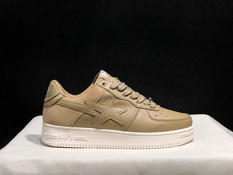 BAPE Sta Low 'Beige' | Bapesta Leather Sneaker