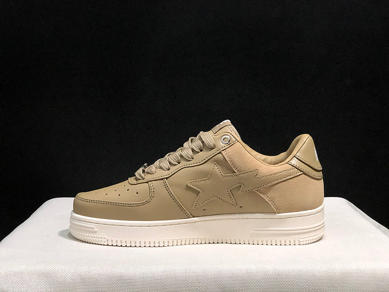 BAPE Sta Low 'Beige' | Bapesta Leather Sneaker