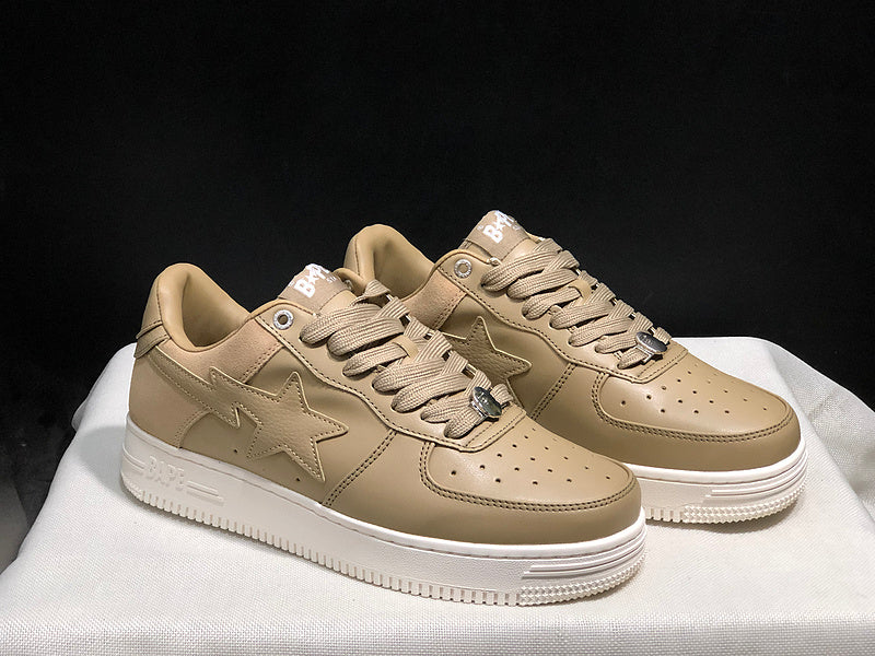 BAPE Sta Low 'Beige' | Bapesta Leather Sneaker