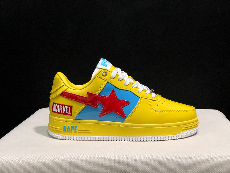 BAPE x Marvel Sta Low 'Yellow/Blue/Red' | Bapesta Collab