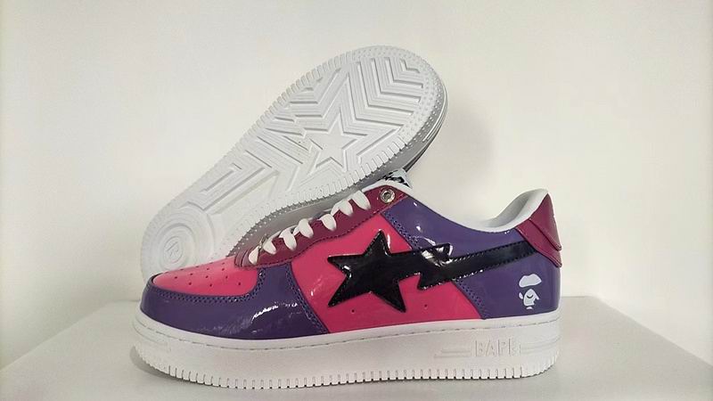 BAPE STA Low Sneaker | Patent Leather Multi-Color