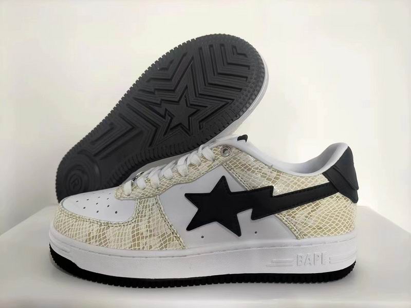 BAPE STA Low Sneaker | Snakeskin Embossed Leather