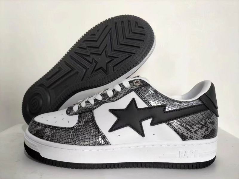BAPE STA Low Sneaker | Snakeskin Embossed Leather