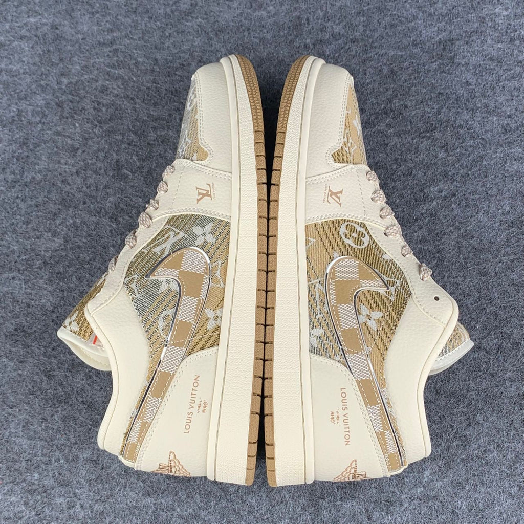 Custom Air Jordan 1 Low Sable Weave 'Sail/Tan'