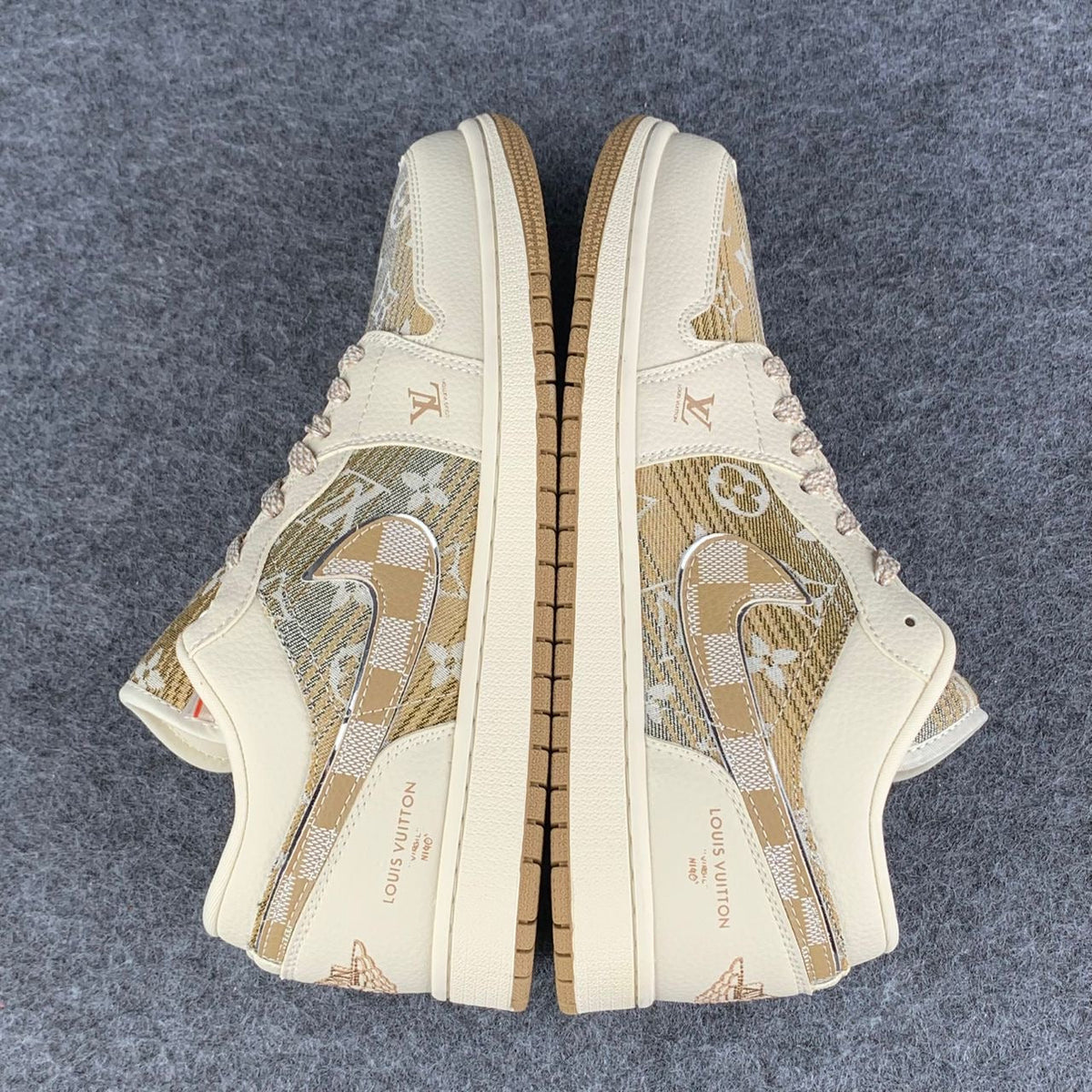 Custom Air Jordan 1 Low Sable Weave 'Sail/Tan'