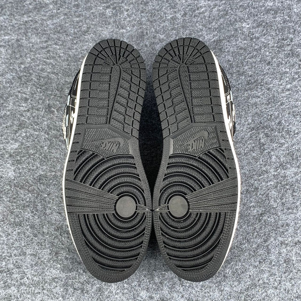 Custom Air Jordan 1 Low 'Noir Loom'