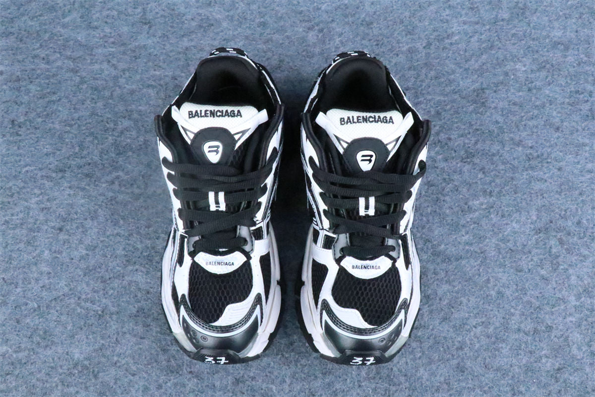Custom Balenciaga Runner Sneaker LED 'Black White'