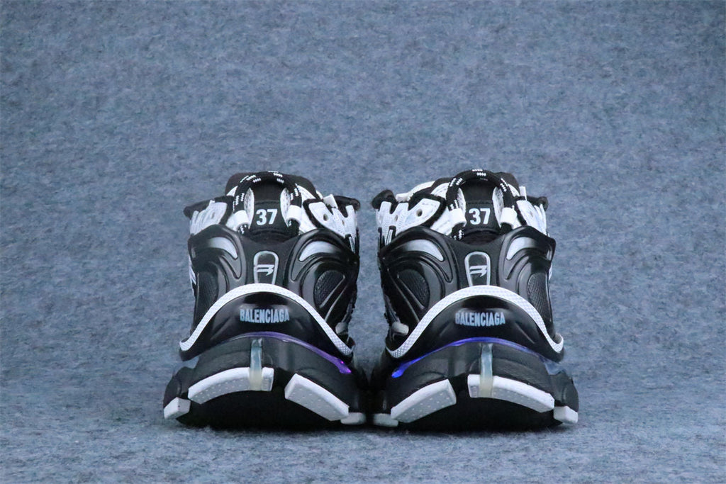 Custom Balenciaga Runner Sneaker LED 'Black White'