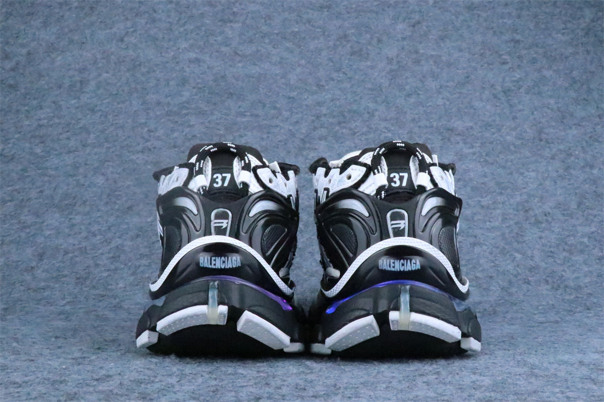 Custom Balenciaga Runner Sneaker LED 'Black White'