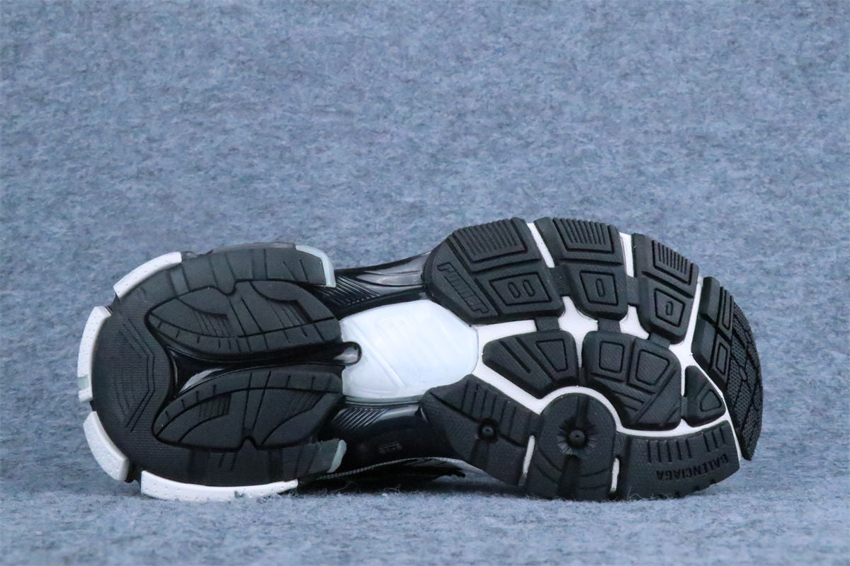 Custom Balenciaga Runner Sneaker LED 'Black White'