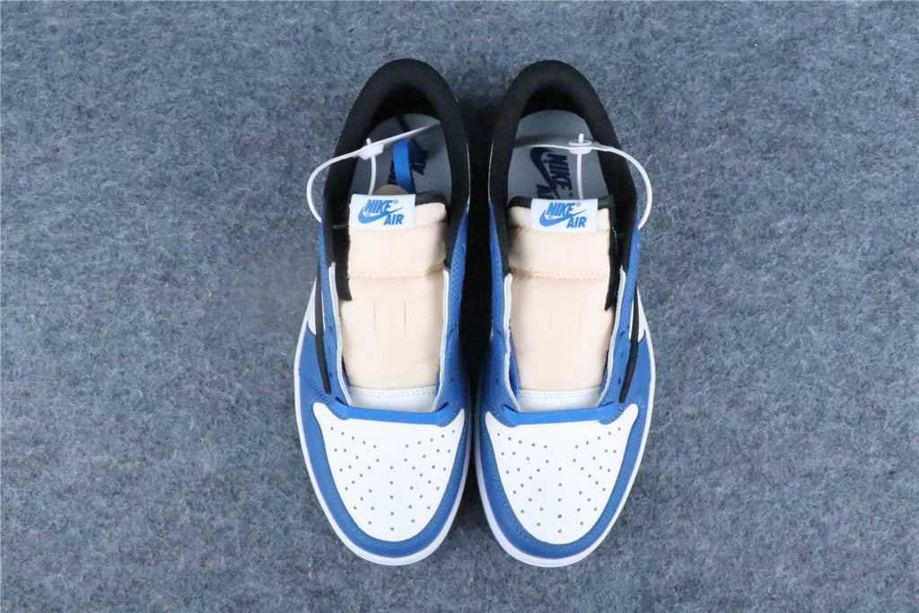 Custom Fragment Design x Travis Scott x Air Jordan 1 Low 'Royal Blue'