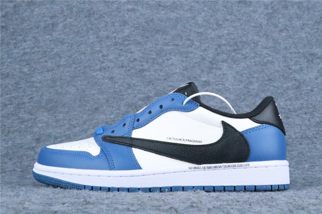 Custom Fragment Design x Travis Scott x Air Jordan 1 Low 'Royal Blue'