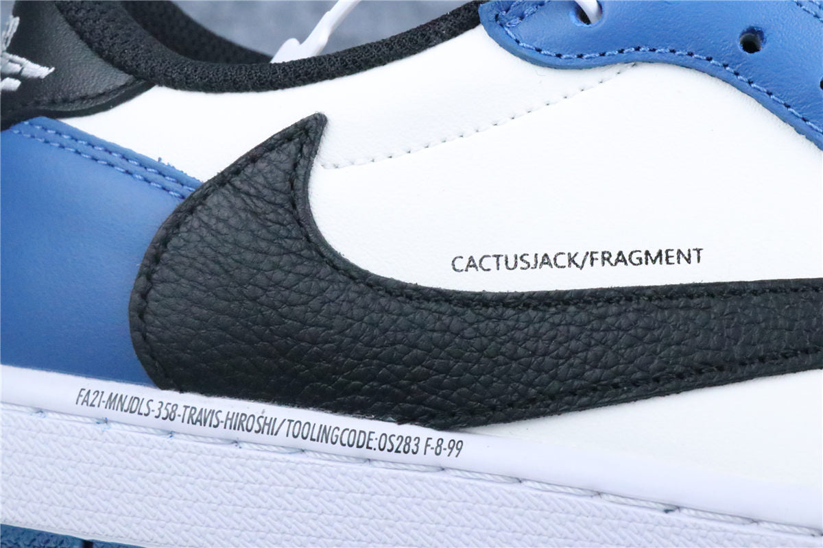 Custom Fragment Design x Travis Scott x Air Jordan 1 Low 'Royal Blue'